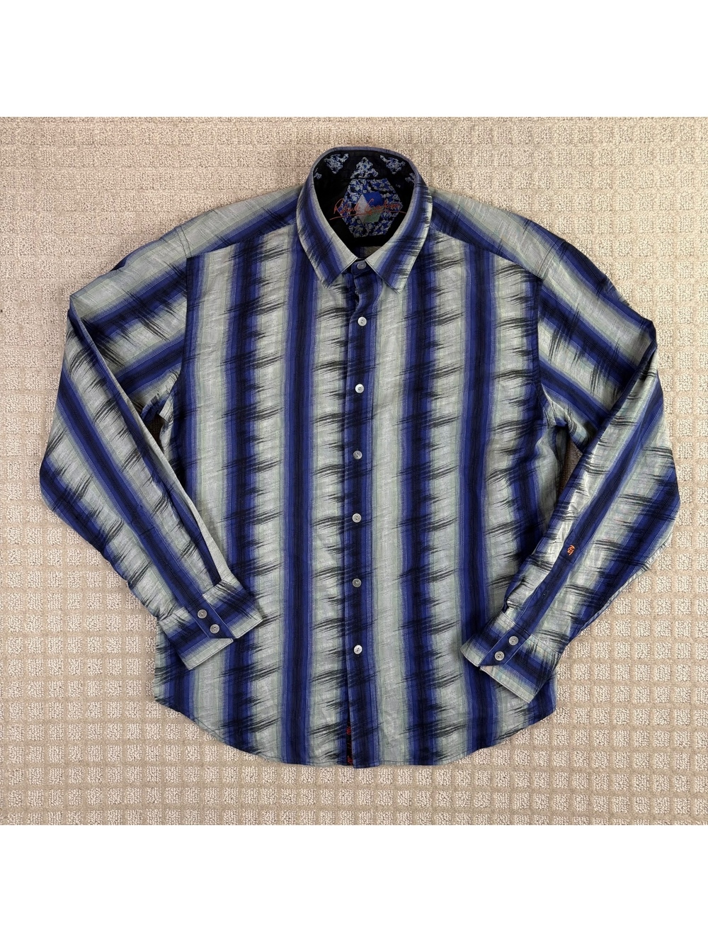 Robert Graham Striped Button Down Shirt Size Large